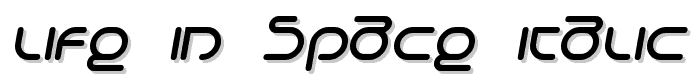 Life in Space Italic font